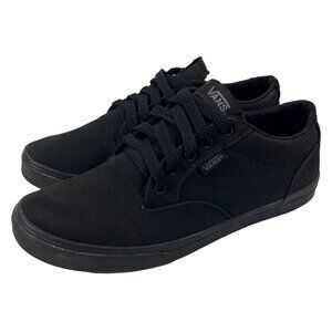 Vans Low Top Black Skate Shoes Women 6.5 Casual Emo Beach Goth Surf  721356